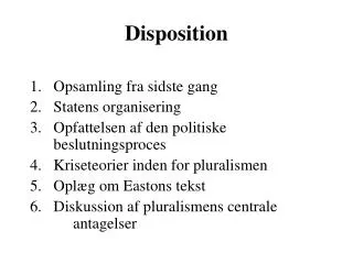 disposition