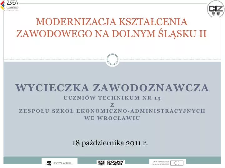 modernizacja kszta cenia zawodowego na dolnym l sku ii