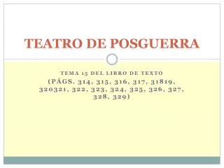 teatro de posguerra