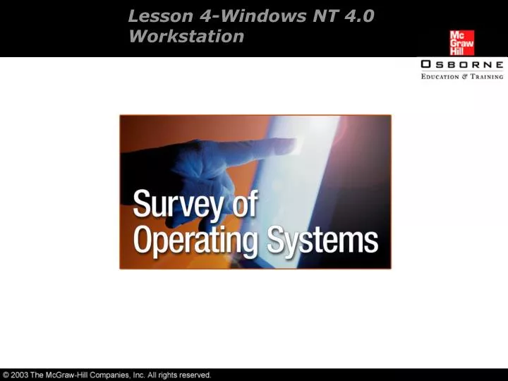 lesson 4 windows nt 4 0 workstation