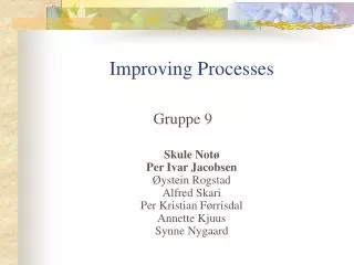 improving processes