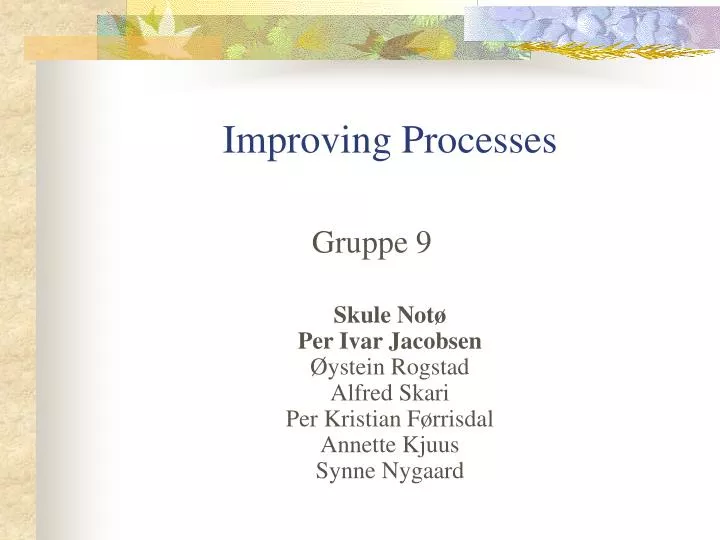 improving processes