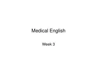 Medical English