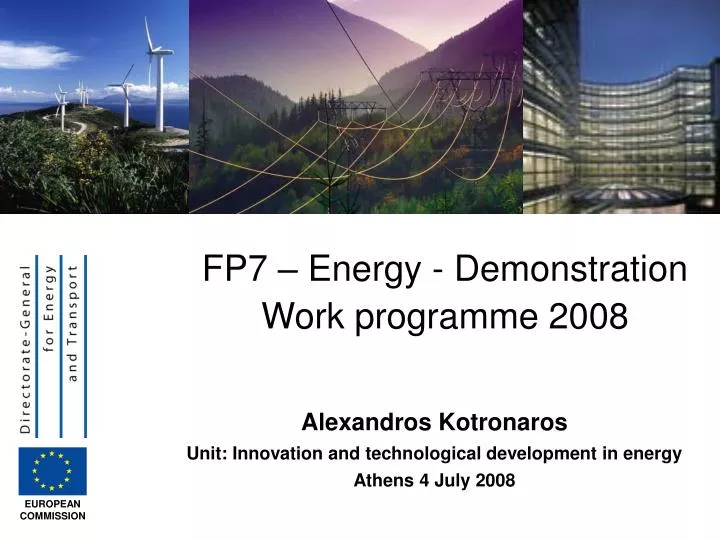 fp7 energy demonstration work programme 2008