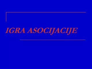 igra asocijacije