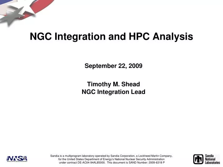 ngc integration and hpc analysis