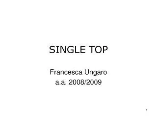 single top