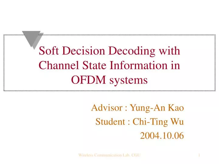 soft decision decoding with channel state information in ofdm systems