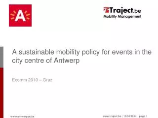 A sustainable mobility policy for events in the city centre of Antwerp