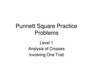 Punnett Square Practice Problems