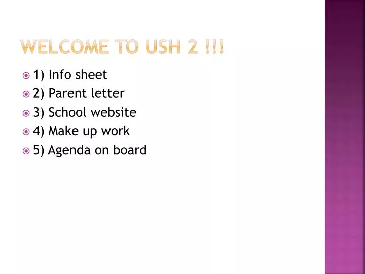 welcome to ush 2