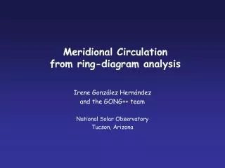 Meridional Circulation from ring-diagram analysis