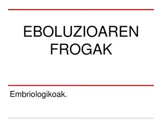 eboluzioaren frogak