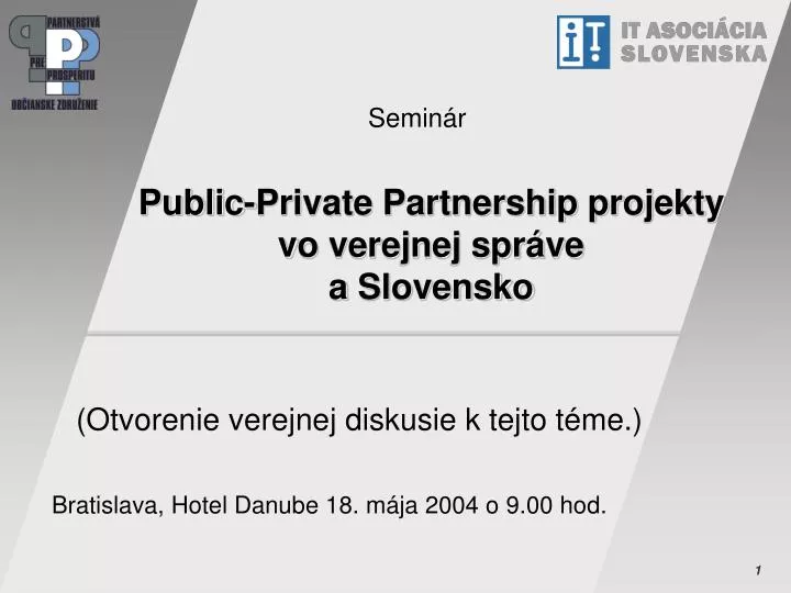 public private partnership projekty v o verejnej spr ve a slovensko