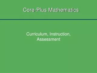 Core-Plus Mathematics