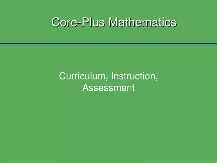 core plus mathematics