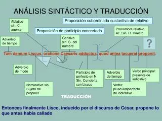an lisis sint ctico y traducci n