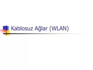 kablosuz a lar wlan