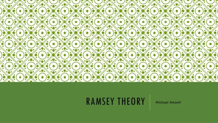 ramsey theory