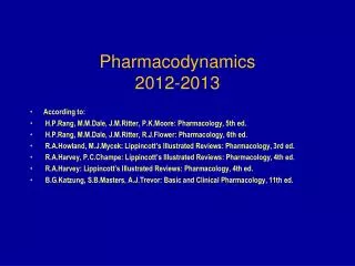 Pharmacodynamics 20 12-2013