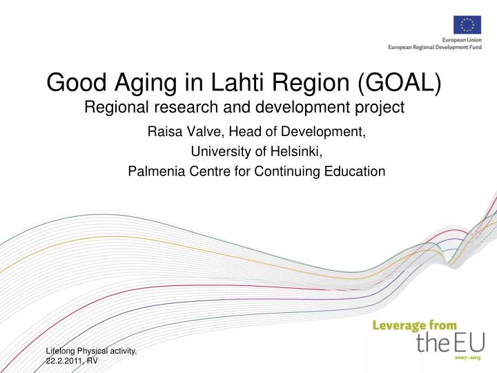 good aging in lahti region goal regional research and development project