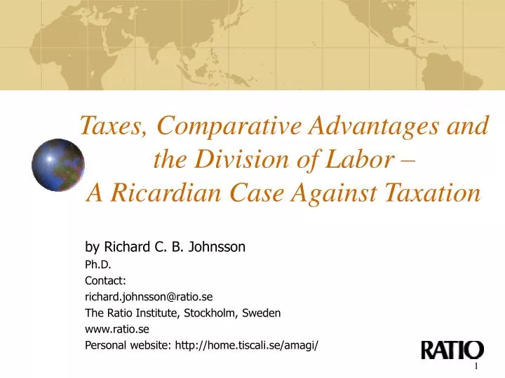 taxes comparative advantages and the division of labor a ricardian case against taxation