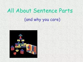All About Sentence Parts