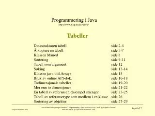 tabeller