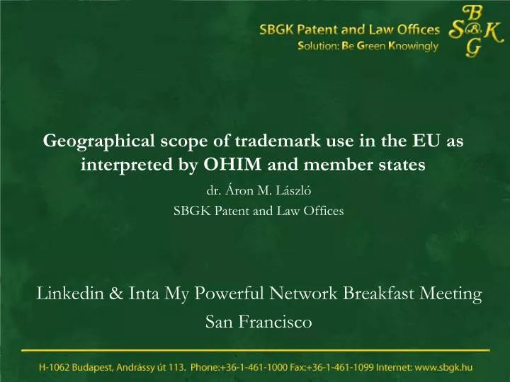 geographical scope of trademark use in the eu as interpreted by ohim and member states