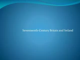 Seventeenth-Century Britain and Ireland