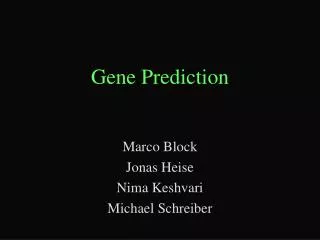 gene prediction