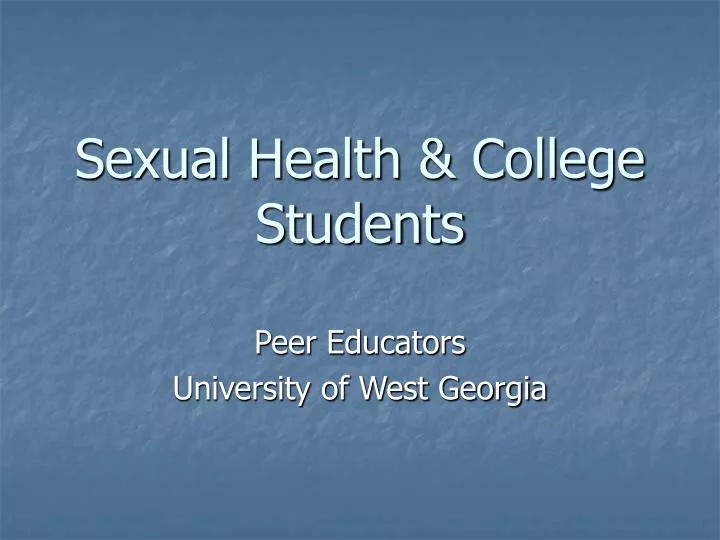 sexual health college students