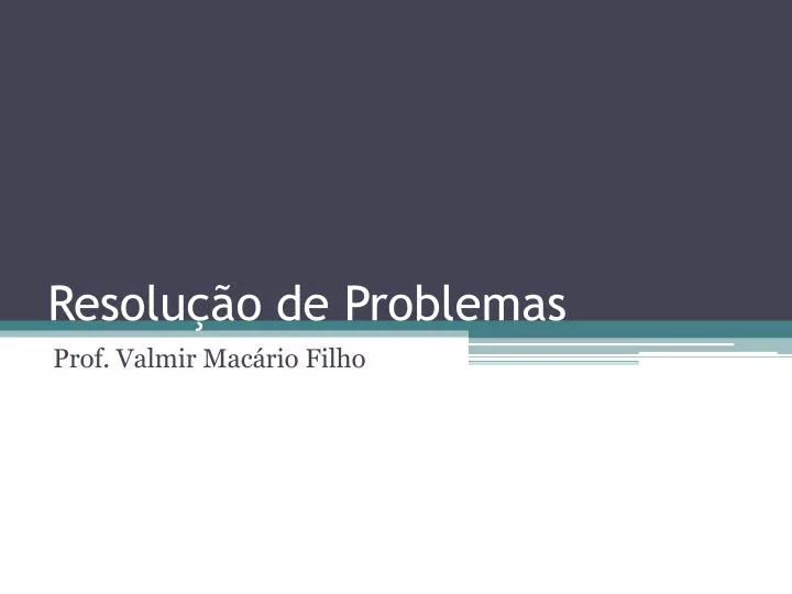 resolu o de problemas