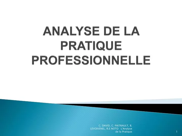 analyse de la pratique professionnelle