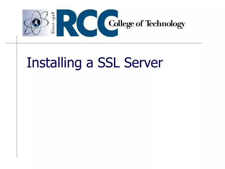 installing a ssl server