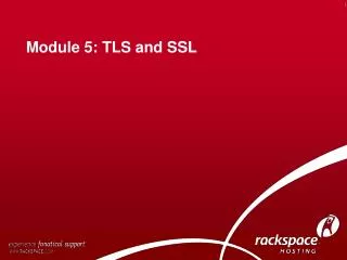 Module 5: TLS and SSL