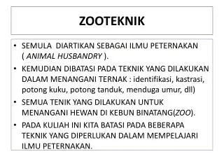 zooteknik