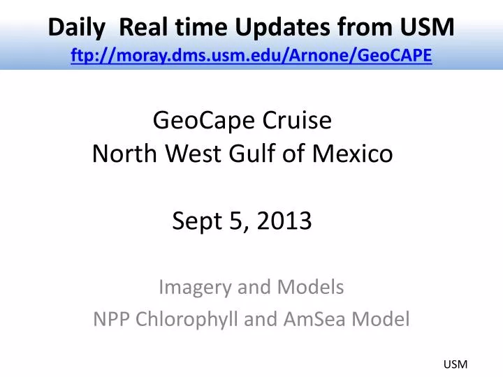 geocape cruise north west gulf of mexico sept 5 2013