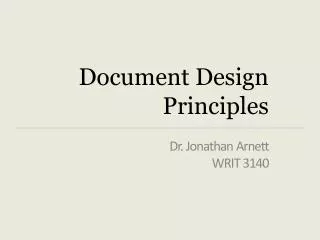 Document Design Principles