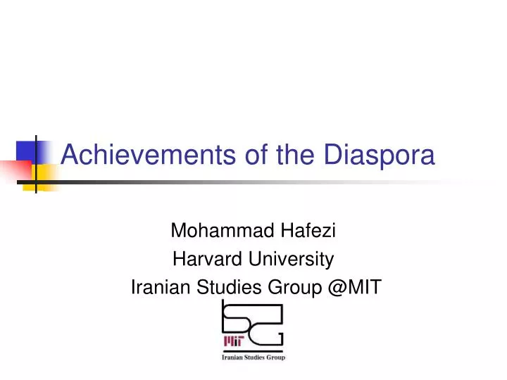 achievements of the diaspora