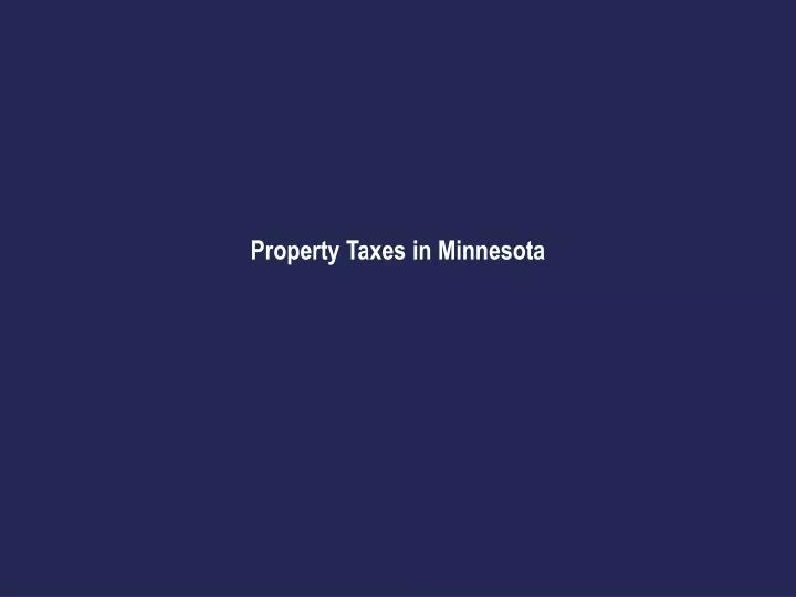 property taxes in minnesota