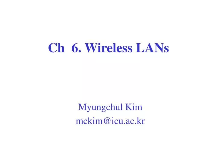 ch 6 wireless lans
