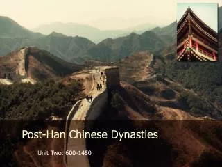 Post-Han Chinese Dynasties