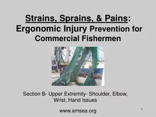 Strains, Sprains, &amp; Pains : Ergonomic Injury Prevention for Commercial Fishermen