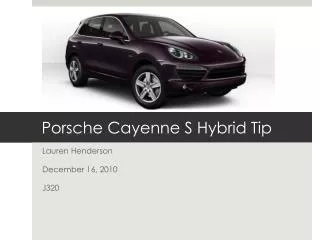 Porsche Cayenne S Hybrid Tip