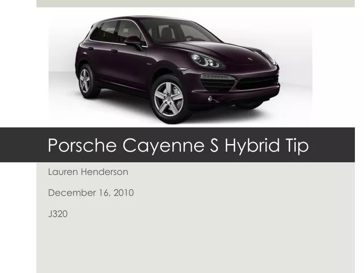 porsche cayenne s hybrid tip