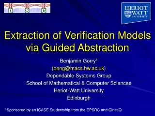Extraction of Verification Models via Guided Abstraction