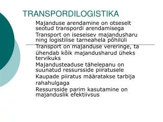 transpordilogistika