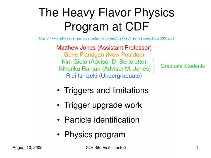 the heavy flavor physics program at cdf