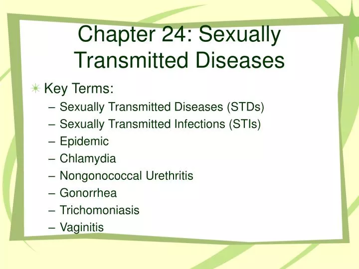 chapter 24 sexually transmitted diseases